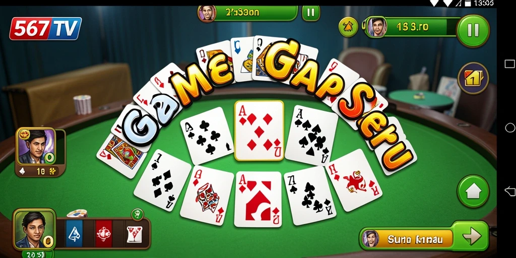 Screenshot gameplay 567TV yang menunjukkan pertarungan Gaple yang seru.