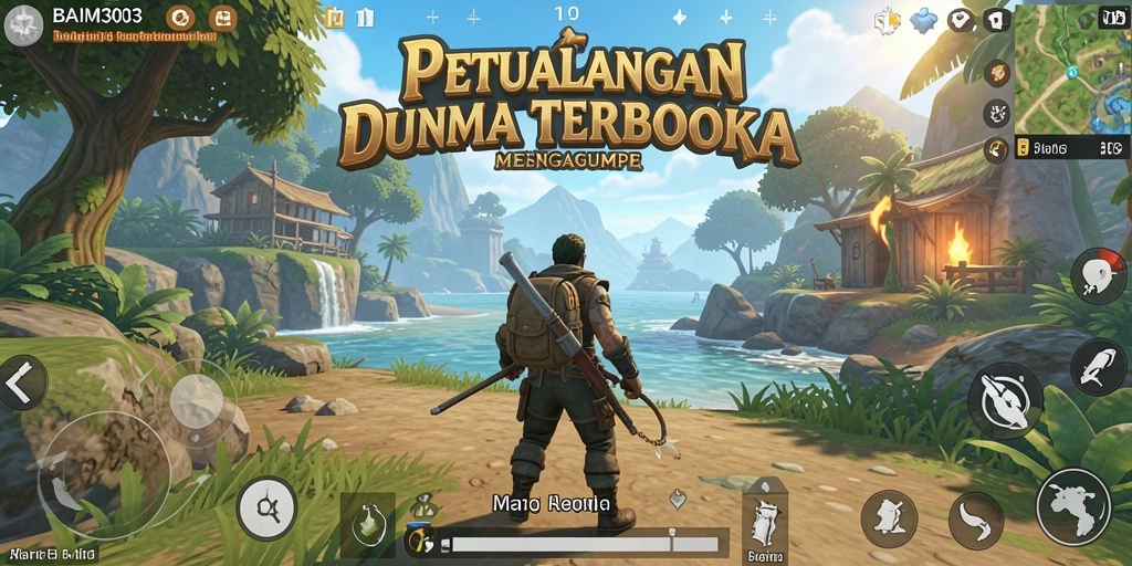 Tampilan gameplay BAIM303 yang mendebarkan di dunia terbuka.