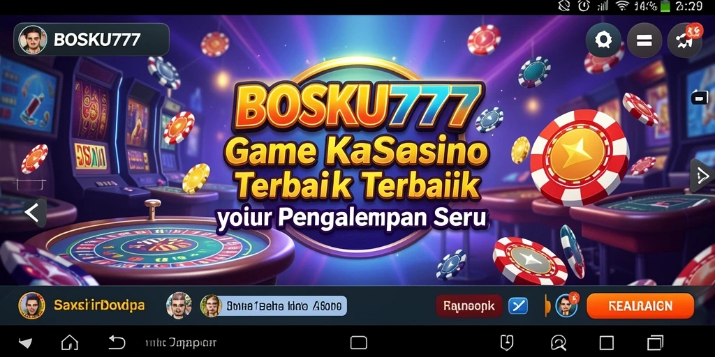 Screenshot gameplay BOSKU777 menampilkan suasana kasino yang hidup dan interaktif.