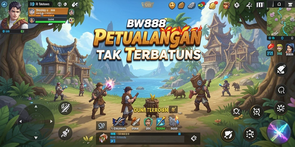 Tampilan gameplay BW888 yang menunjukkan eksplorasi dunia terbuka yang menakjubkan.