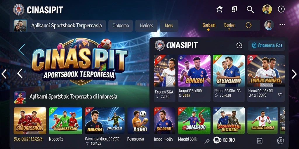 Screenshot utama CINASIPIT dengan tampilan taruhan olahraga.