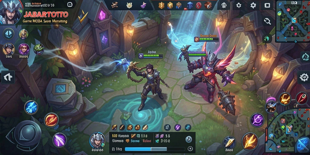 Tampilan gameplay seru JABARTOTO di arena pertempuran.