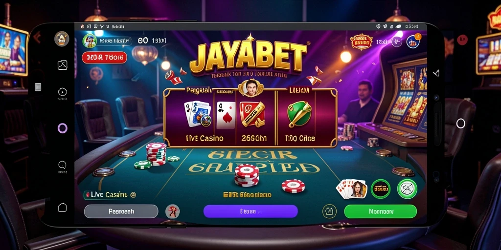 Screenshot JAYABET menampilkan gameplay Live Casino yang menegangkan dan interaktif.