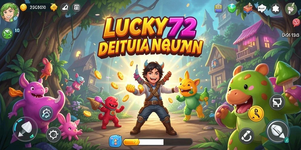 Tampilan gameplay seru dalam petualangan yang mendebarkan di LUCKY72.