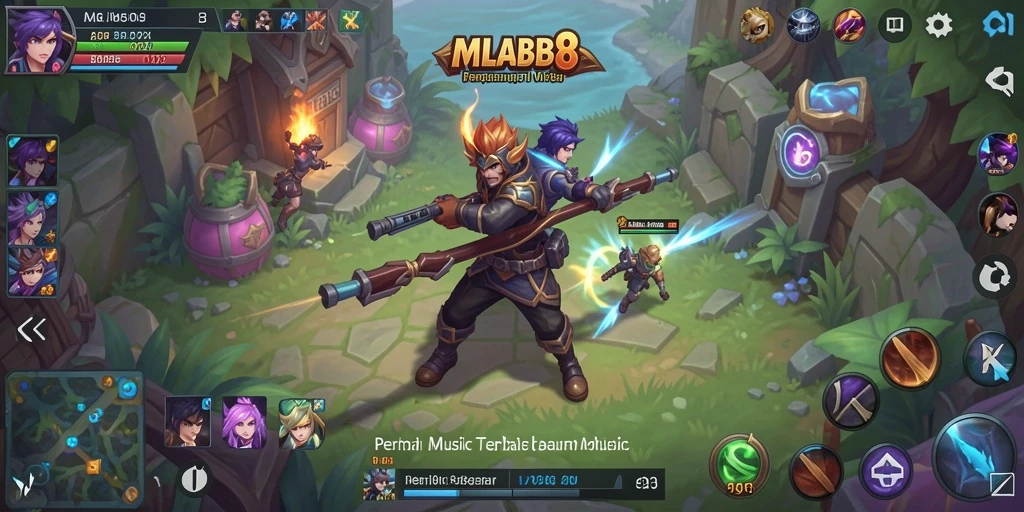 Tangkapan layar gameplay <strong>MLBB8</strong> menunjukkan momen seru saat bermain musik.