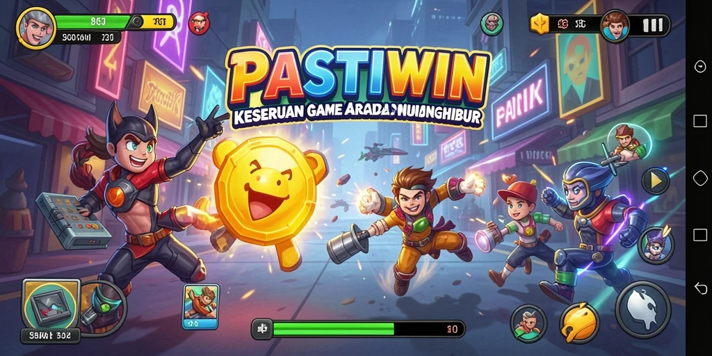 Tampilan gameplay seru di PASTIWIN, menampilkan momen mendebarkan.