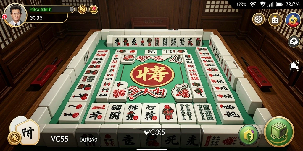 Tampilan gameplay Mahjong yang menegangkan dan imersif.