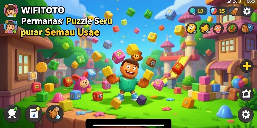 Screenshot WIFITOTO menampilkan gameplay seru dan berwarna-warni dari teka-teki.